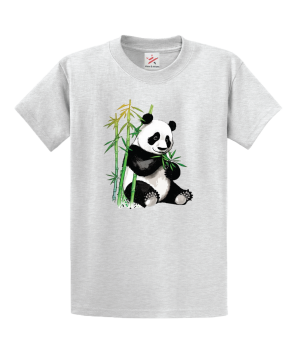 The Panda Eating Bamboo Unisex Kids and Adults T-Shirt